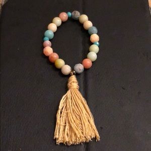 ❤️ Multi color bead bracelet with tassel